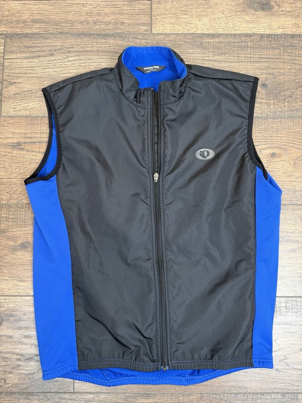 Pearl Izumi Cycling Vest Men’s Large Blue Black Cycling Vest Full Zip